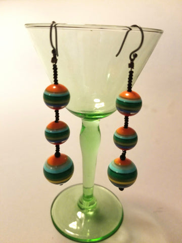 Sparkly Resin Bead Earrings