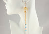 Lemon Quartz  and Blue Topaz Earrings