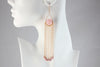 Elegant Rose Quartz and Rhodochrosite Earrings