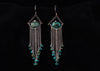 Dramatic Turquoise and Silver Earrings