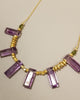 Amethyst, Vesuvianite, and Gold Necklace
