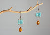 Appatite Small Square Earrings with Citirne