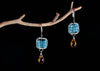 Appatite Small Square Earrings with Citirne