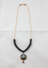 Sapphire, Labradorite, and Diamond Chip Necklace