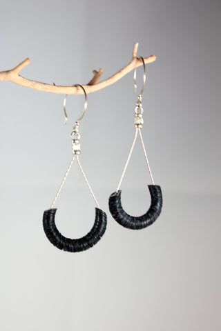 Vintage Silver Sequin Earrings